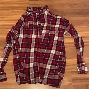 red white and black flannel